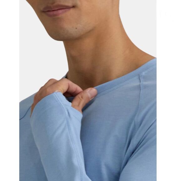 Men's Merino Wool Blend Long Sleeve T-Shirts With UPF50+ 2-Pack Size 2XL - Picture 8 of 10